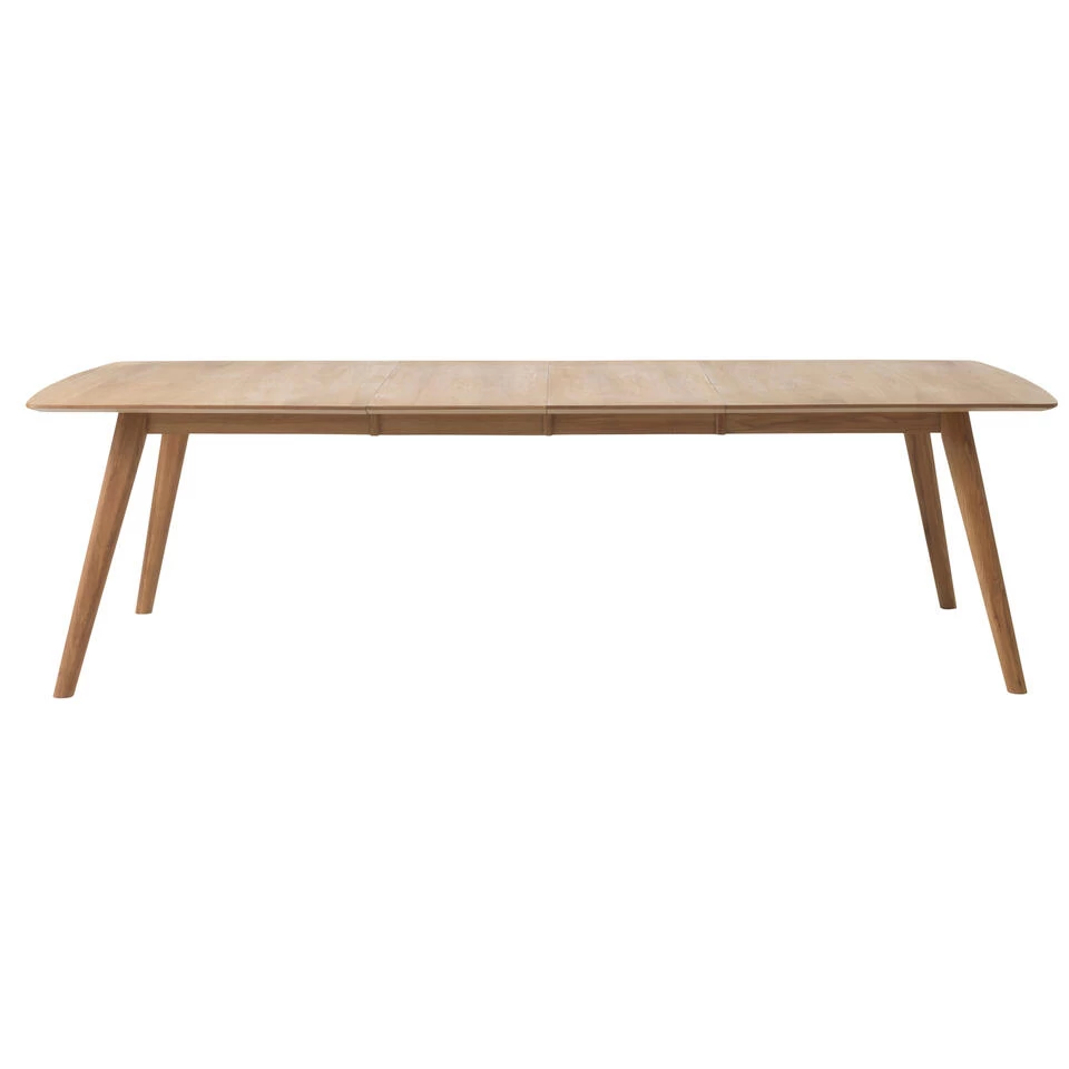 Giga Meubel Uitschuifbare Eettafel Naturel - 150-195cm - Eikenhout - Tafel Rho