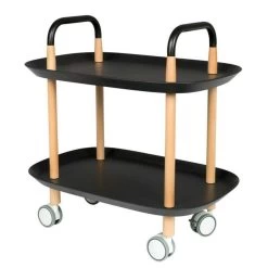 Puur Uppsala Trolley - Rechthoek - Polypropyleen - Zwart