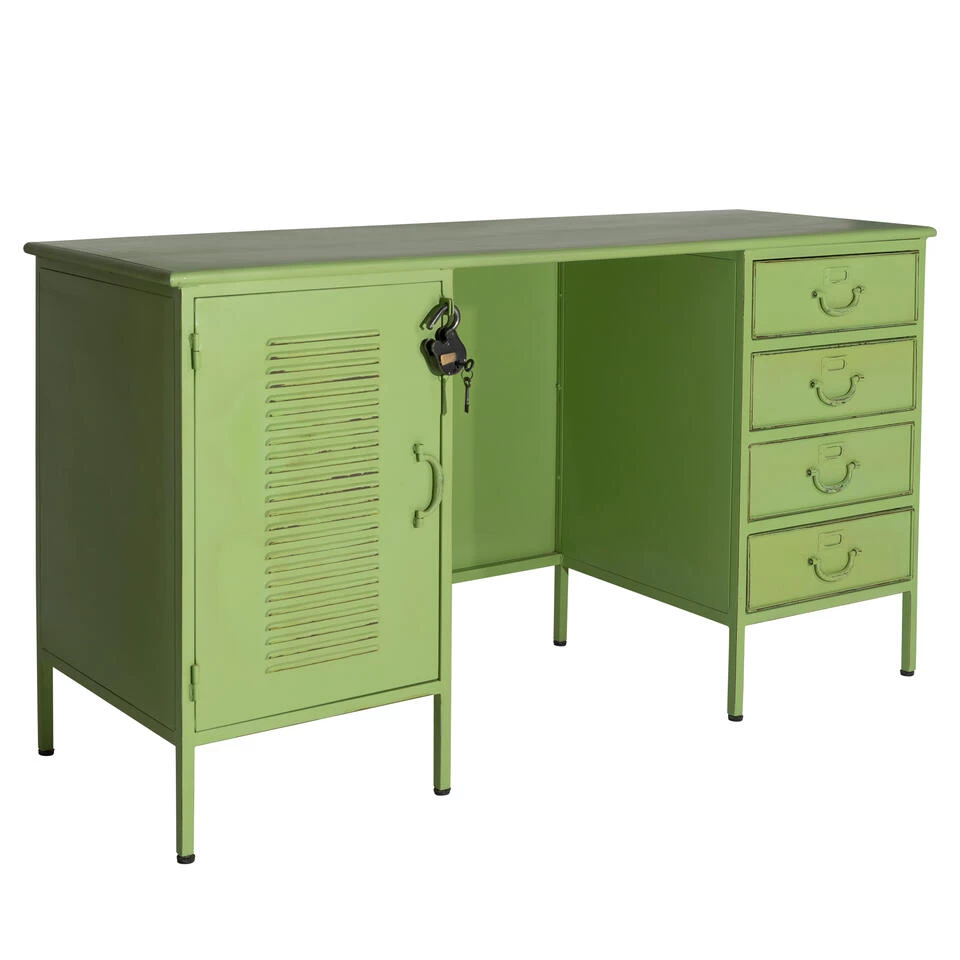Rootsmann Locker Bureau Met Slot - Groen Metaal - Metaal - Afbeelding 3