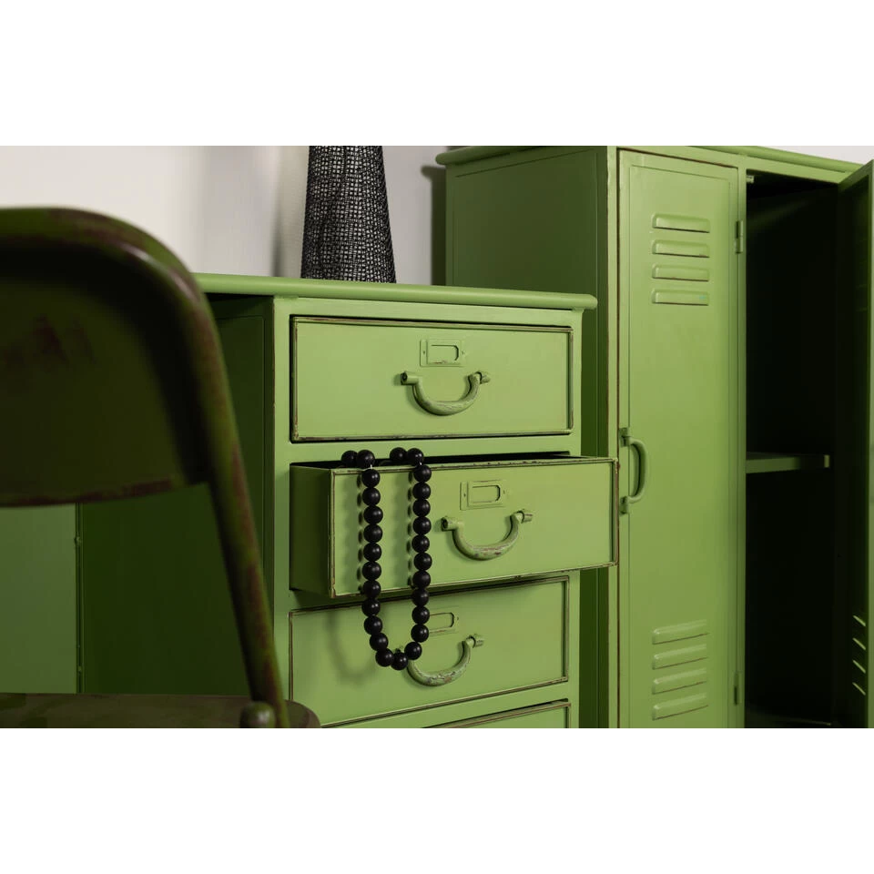 Rootsmann Locker Bureau Met Slot - Groen Metaal - Metaal - Afbeelding 4