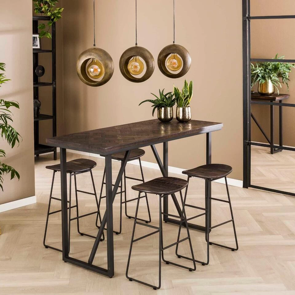 Taeke Bartafel 140x60cm - Hout - Bruin - Afbeelding 2