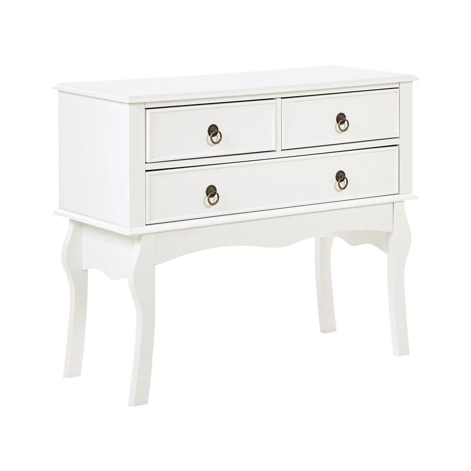 Beliani Consoletafel LAMAR - Wit Mdf