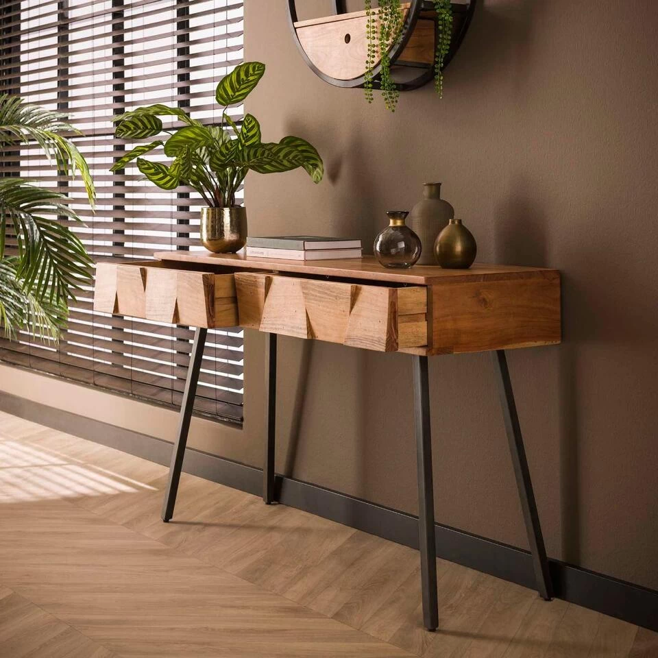 Angel Sidetable Acacia - Hout - Bruin - Afbeelding 3