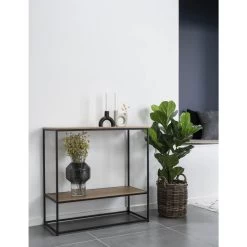 Giga Meubel Sidetable Bruin - Melamine - 80cm - Tafel Vita