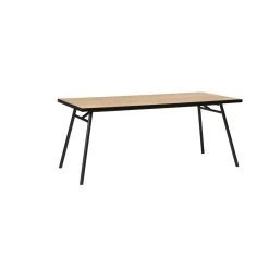 Giga Meubel Eettafel Naturel - 90x180x75cm - Eikenhout - Tafel Calvi