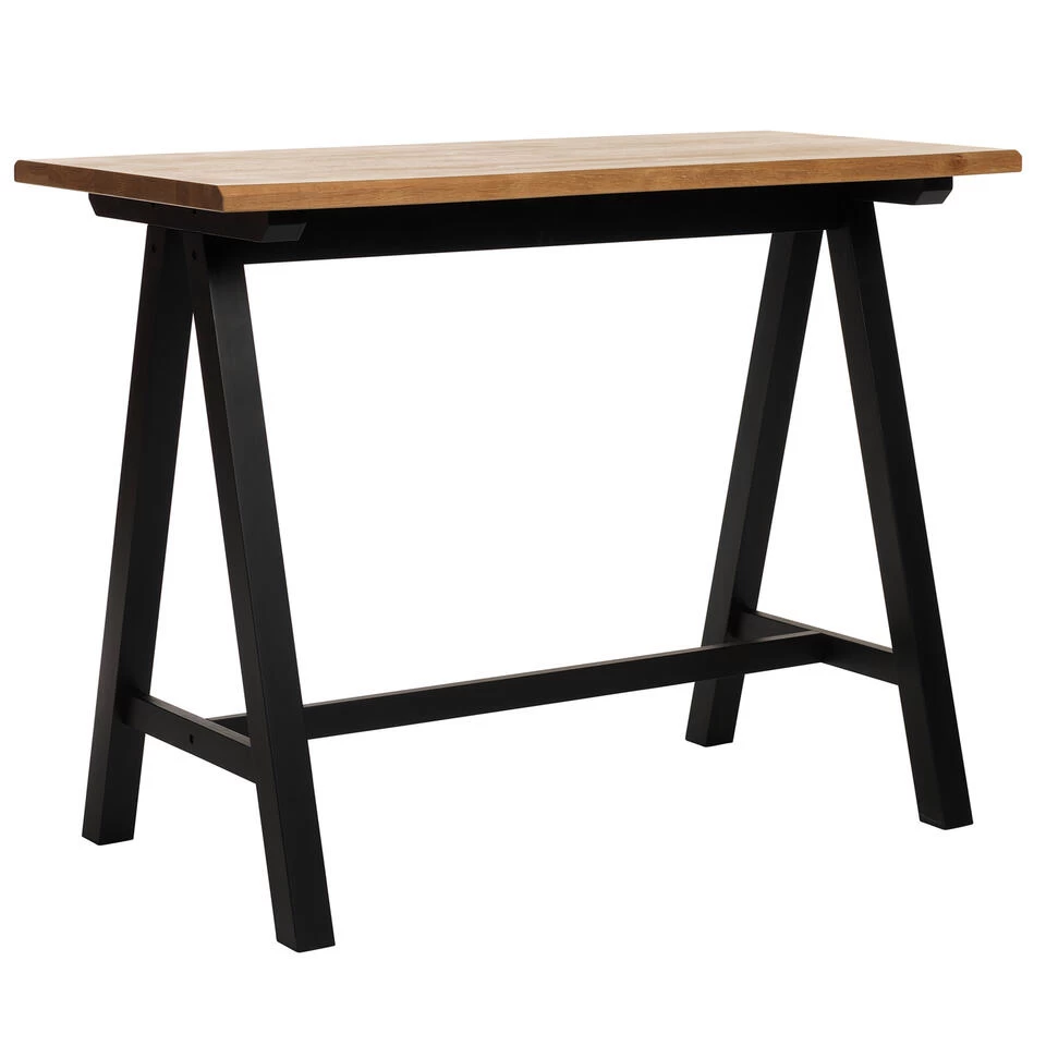 Giga Meubel Bartafel Naturel - 71x140x105cm - Eikenhout - Tafel Oliveto - Afbeelding 2