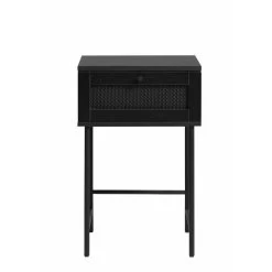 Giga Meubel Sidetable Zwart - 45x45x70cm - Melamine - Tafel Pensacola