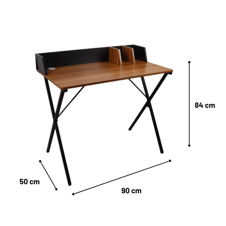 Orange85 Bureau Houtlook MDF 90x50x84cm Hout - Afbeelding 3