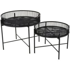 Bijzettafel Aiko Zwart - Bamboe - Zwart