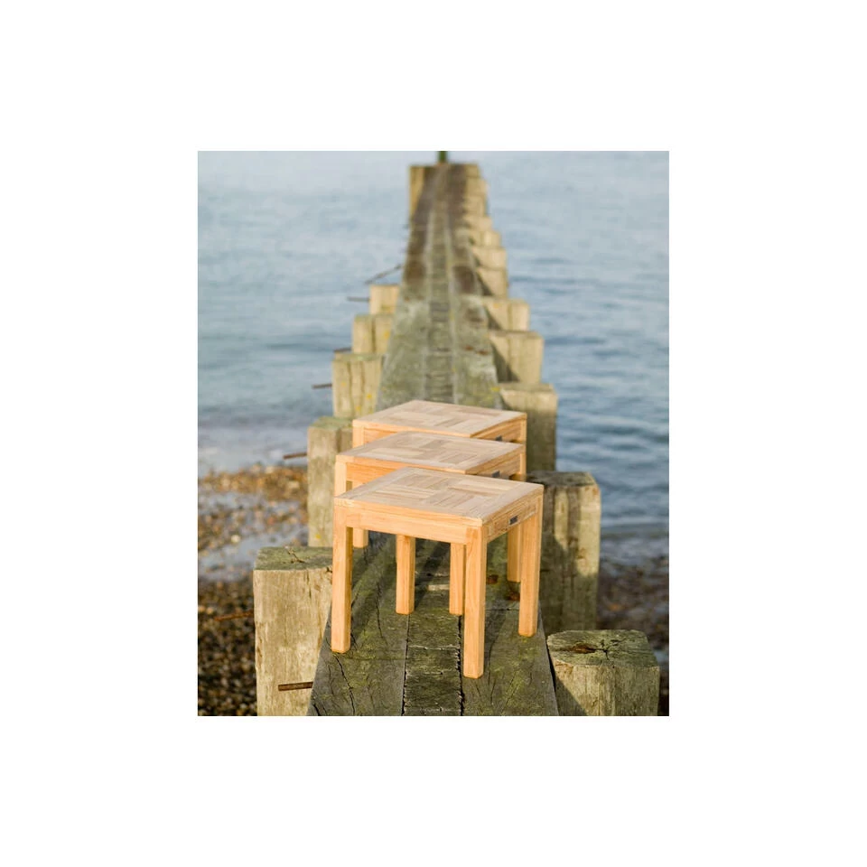 Exotan Bijzettafel Binnen/Buiten End - Teak - Naturel - 45x45x45 - Afbeelding 2