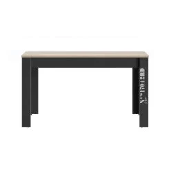Diagone Eettafel Exit - 136x90x76 Cm - Zwart/eikenlook