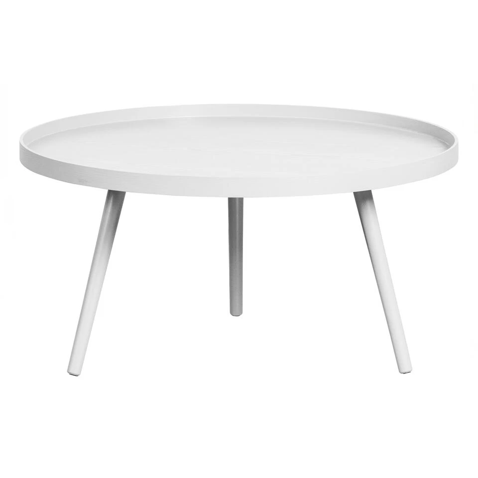 WOOOD Bijzettafel Mesa - MDF/Grenen - Wit - 39x78x78 - Afbeelding 4