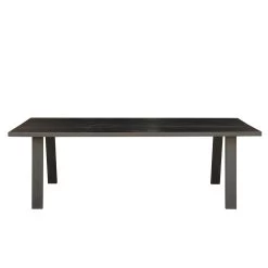 Giga Meubel Eettafel Zwart - 200cm - Mangohout - Eettafel Nathan