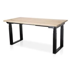 MRC Zit-sta Bureau Massief Boomstamblad 160x80 Zwart O Frame NEN-EN527