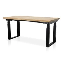 MRC Zit-sta Bureau Massief Eiken Blad 120x80 Zwart O Frame NEN-EN 527