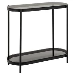 Sohome Glazen Sidetable Onelia - 86cm - Zwart