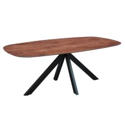 Eettafel Deens Ovaal Paris Walnoot Finish 280x100 Cm 280x100x76 Cm Hout