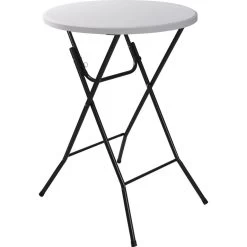 ERRO Statafel Ø80x110cm - Wit/grijs