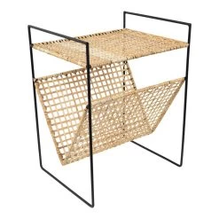 LOFT42 Maggy Bamboe Bijzettafel Met Tijdschriften- Of Krantenbak - 36x29x46