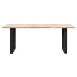 Eetkamertafel Tibor - Bruin/zwart - 74x180x90 Cm