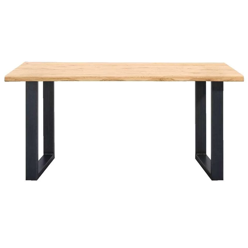 UMIX Boomstamtafel Houston U-poot - 75x180x90 Cm - Eiken/zwart - Afbeelding 2