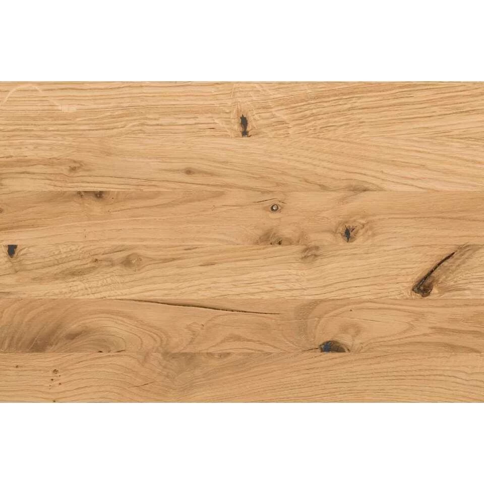 UMIX Boomstamtafel Houston A-poot - 75x200x100 Cm - Eiken/zwart - Afbeelding 3