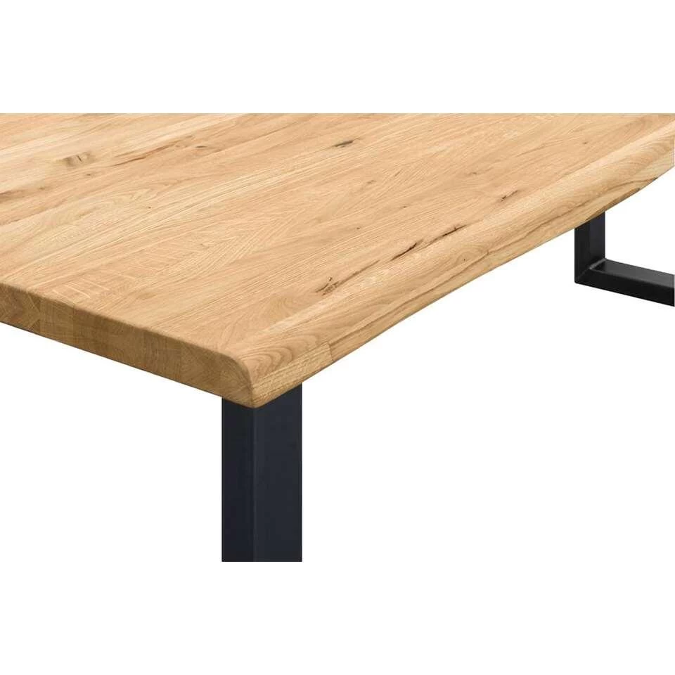 UMIX Boomstamtafel Houston A-poot - 75x200x100 Cm - Eiken/zwart - Afbeelding 4