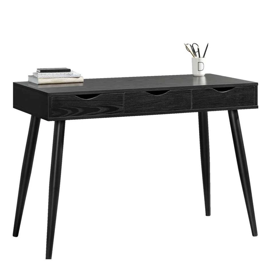 Bureau Montijo - Zwart - 77,1x110x50 Cm - Afbeelding 3