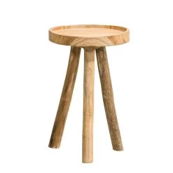 Bijzettafel Damon - Naturel Teak - 45xØ30 Cm