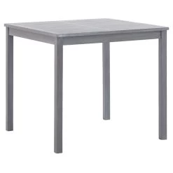 VidaXL Tuintafel 80x80x74 Cm Massief Acaciahout Grijs