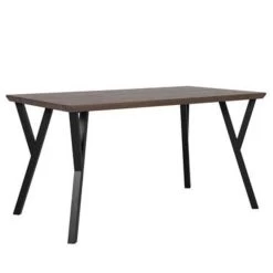 Beliani Eettafel BRAVO - Donkere Houtkleur Mdf