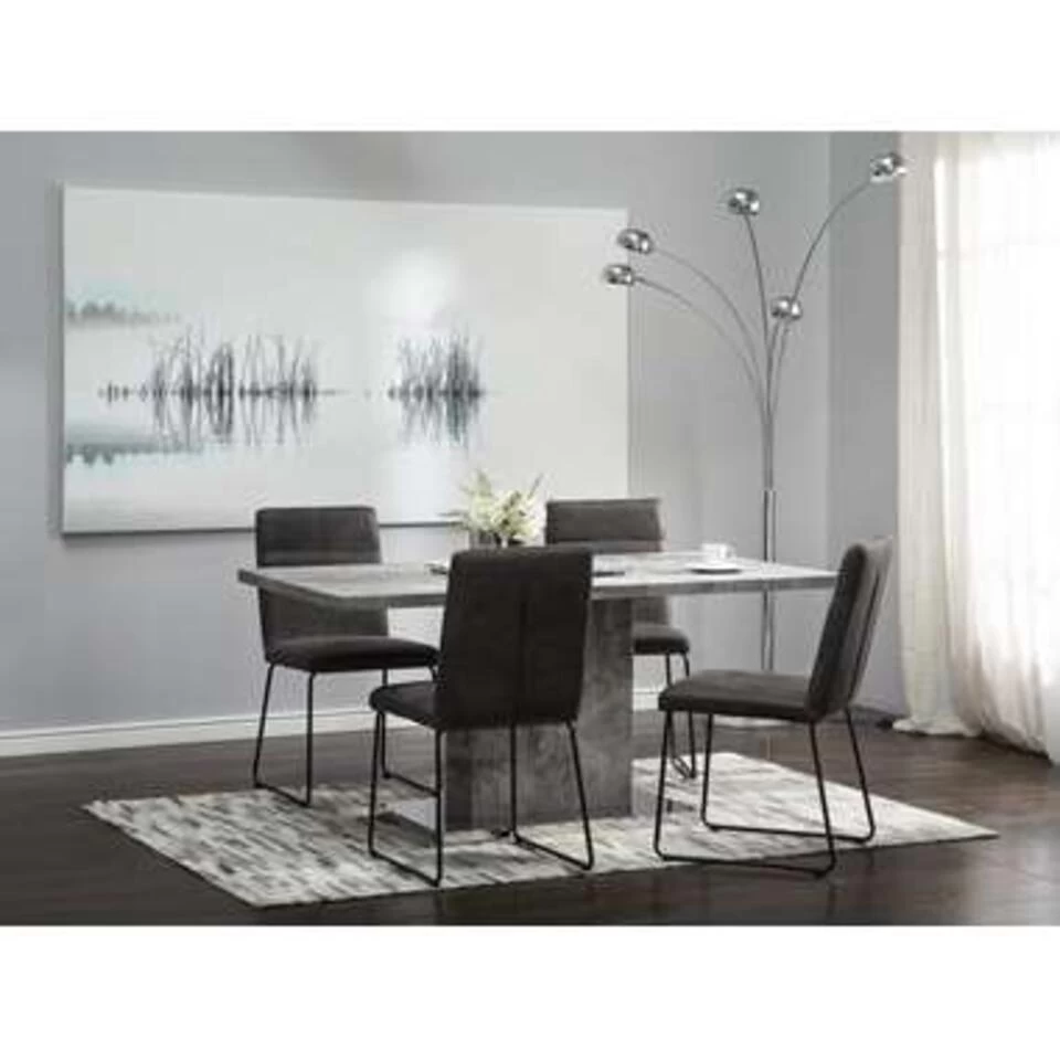 Beliani Eettafel PASADENA - Grijs Mdf - Afbeelding 2