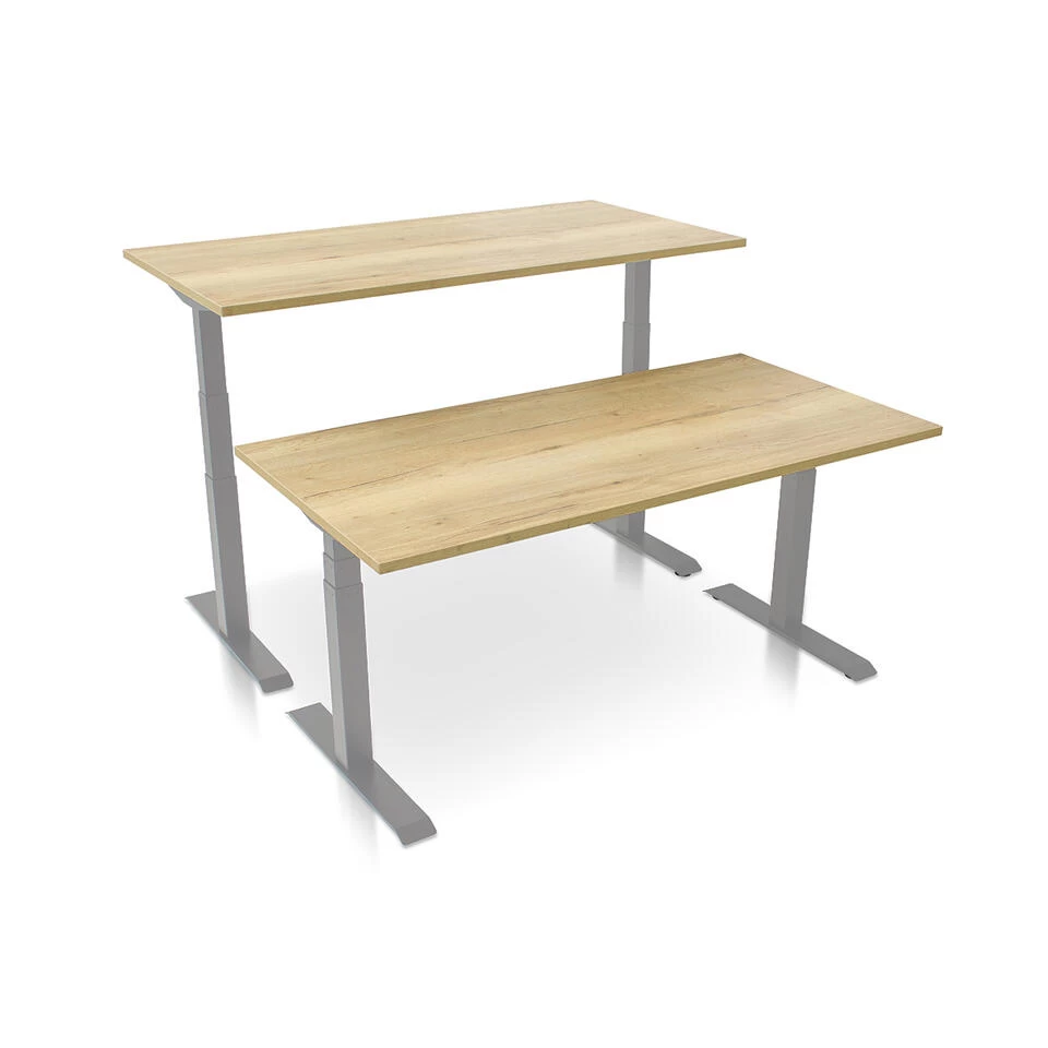 MRC PRO Elektrisch ARBO Zit-sta Bureau - 140x80 Cm Robuust Eiken - Afbeelding 3