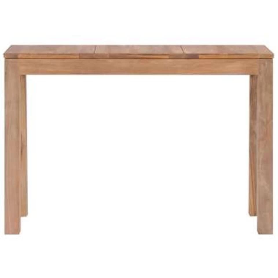 VidaXL Wandtafel 110x35x76 Cm Teakhout Met Natuurlijke Afwerking - Afbeelding 3