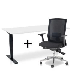 MRC COMFORT Set - Zit-sta Bureau + Stoel - 160x80 - Wit