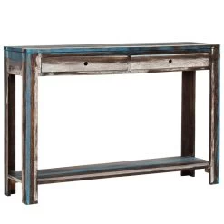 VidaXL Wandtafel Vintage Stijl 118x30x80 Cm Massief Hout