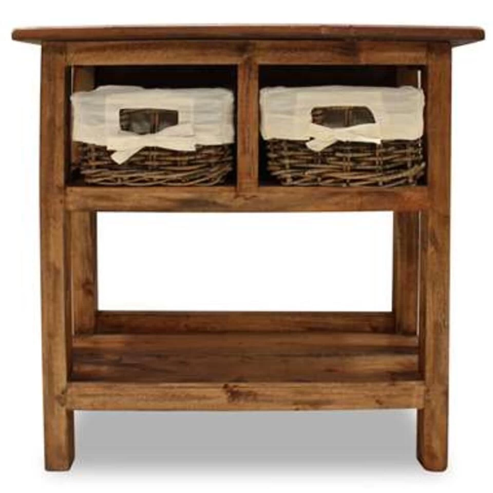 VidaXL Wandtafel 69x28x70 Cm Massief Gerecycled Hout - Afbeelding 2