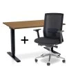 MRC COMFORT Set - Zit-sta Bureau + Stoel - 140x80 - Havanna