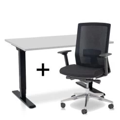 MRC COMFORT Set - Zit-sta Bureau + Stoel - 120x80 - Grijs