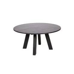 WOOOD Rhonda Eetkamertafel XL - Eiken - Blacknight - 75x150x150