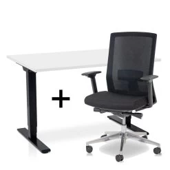 MRC COMFORT Set - Zit-sta Bureau + Stoel - 120x80 - Wit