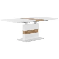 Beliani Verlengbare Tafel SANTANA - Wit Mdf