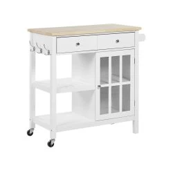 Beliani Keukentrolley GENOA - Wit Mdf
