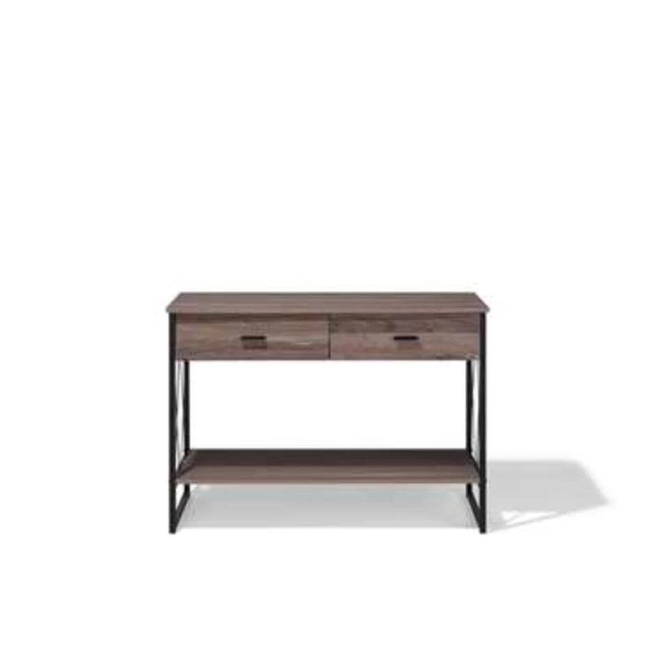 Beliani Consoletafel AYDEN - Donkere Houtkleur Vezelplaat - Afbeelding 3