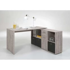 Hoekbureau Lex - Lichtgrijs Eiken