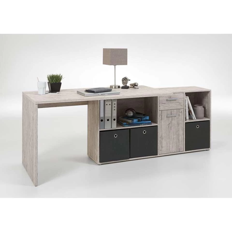 Hoekbureau Lex - Lichtgrijs Eiken - Afbeelding 2