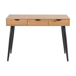Bureau Montijo - Eiken/zwart - 77,1x110x50 Cm