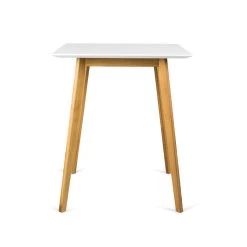 Tenzo Bartafel Bess - Wit/eiken - 95x80x80 Cm