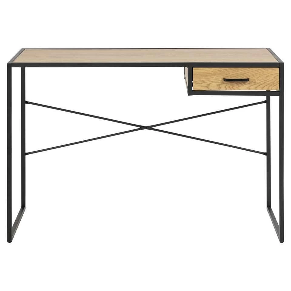 Bureau Jaxx - Naturel/zwart - 75x110x45 Cm - Afbeelding 2