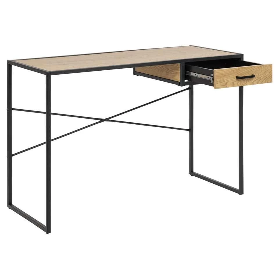 Bureau Jaxx - Naturel/zwart - 75x110x45 Cm - Afbeelding 3